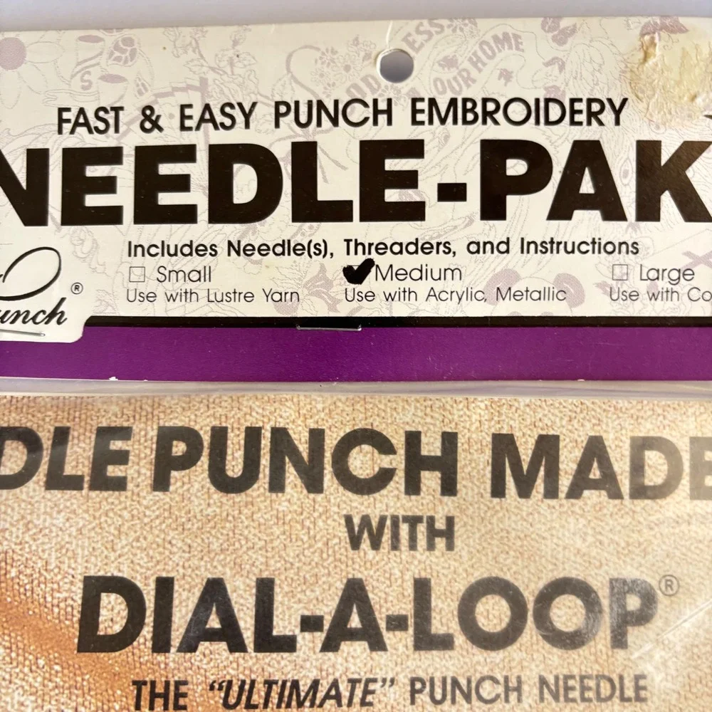 Vintage Pretty Punch Needle-Pak Dial-A-Loop Embroidery Tool Medium 1989 NEW